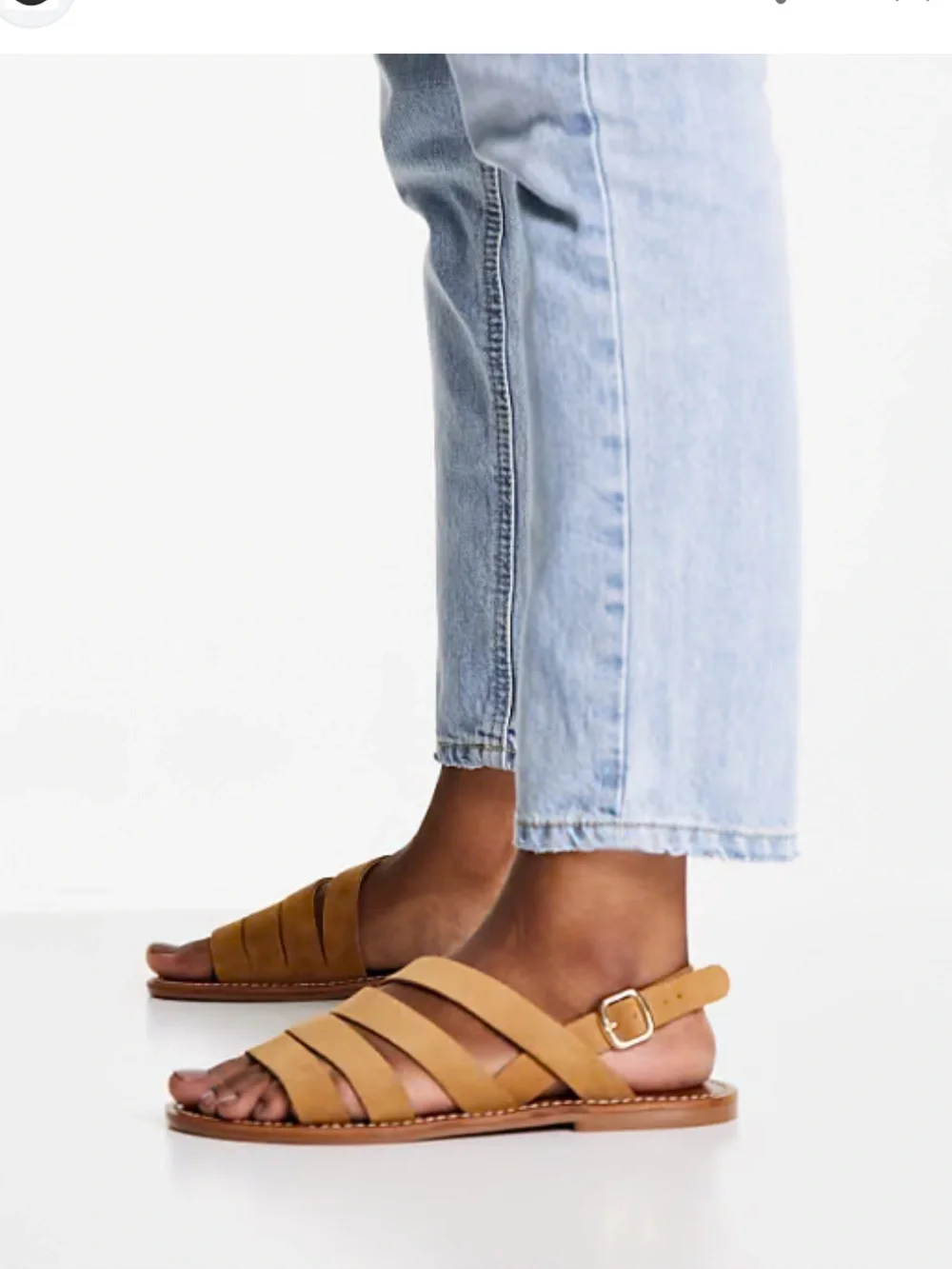 MANGO Suede Strappy Sandals Brown 8/39 Desert Safari Neutral Staple Beach - Picture 1 of 5